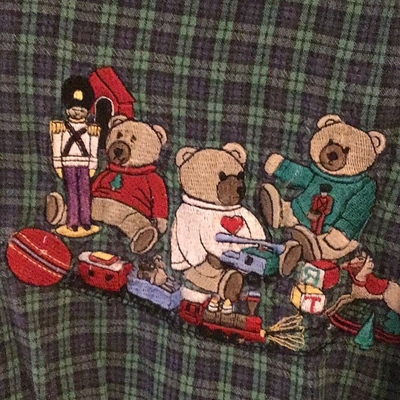 Vintage Bobbie Brooks Woman Holiday Christmas Shirt with Embroidery 22W/24W 3X - Picture 3 of 8